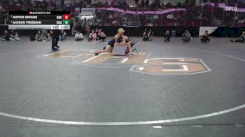 126 lbs 1st Place Match - Jaxson Freeman, Caldwell vs Justus Briggs, Meridian