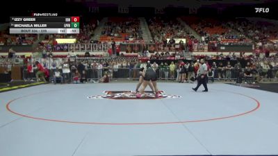 235 lbs Cons. Round 3 - Michaela Miller, LaCygne-Prairie View Hs vs Izzy Greer, El Dorado HS