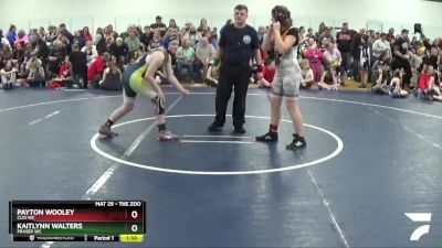 130 lbs Cons. Round 3 - Payton Wooley, Clio WC vs Kaitlynn Walters, Fraser WC