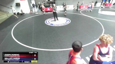 114 lbs Cons. Semi - Joseph Moreno, Hawkeye Wrestling Club vs Wallace Hardin, Apex Wrestling Academy