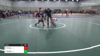 55 lbs Quarterfinal - William Craig, Okwa vs Kaden Sergio, Hammer Time Wrestling Academy