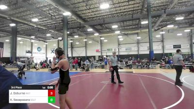 123 lbs 3rd Place - Justin Osburne, Institute Of Combat vs Kane Sesepasara, South Medford Mat Club