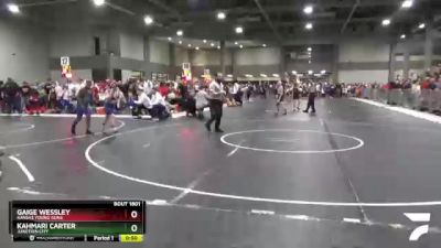 130 lbs Champ. Round 1 - Gaige Wessley, Kansas Young Guns vs Kahmari Carter, Junction City