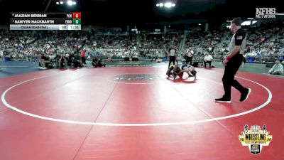 B6A-132 lbs Quarterfinal - Sawyer Hackbarth, Edmond North vs Jaaziah Benman, Putnam City North