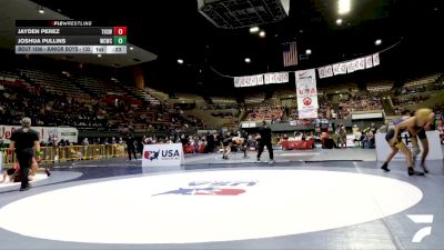 Junior Boys - 132 lbs Cons. Round 1 - Jayden Perez, Turlock High School Wrestling vs Joshua Pullins, Wild Cats Wrestling Club