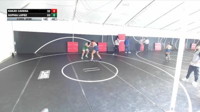 170 lbs Cons. Semi - Sophia Lopez, Upland High School vs Kailee Cadena, The Wrestling Factory