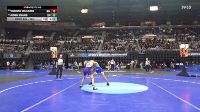 133 lbs Cons. Round 3 - Aiden Evans, Loras vs Vincent Ziccardi, Wash. & Lee