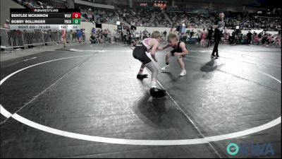 76 lbs Consi Of 16 #2 - Bentlee McKinnon, Weatherford Youth Wrestling vs Bobby Bollinger, Pocola Youth Wrestling