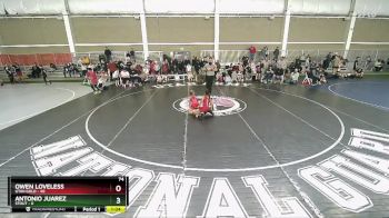 74 lbs Champ Round 1 (16 Team) - Owen Loveless, Utah Gold vs Antonio Juarez, Stout