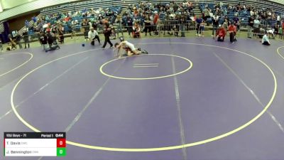 10U Boys - 71 lbs Champ. Round 1 - Jack Bennington, Contenders Wrestling Academy vs Tripp Davis, Chatham Wrestling Club