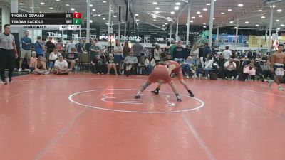 134 lbs Semifinal - Thomas Oswald, Steller Trained Maul - HSC vs Teagan Caciolo, Grit Mat Club Blue - HSC