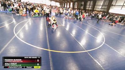 71 lbs Champ. Round 1 - Maddox Bunker, Champions Wrestling Club vs Kole Sweat, Wasatch Wrestling Club