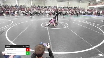 136 lbs Quarterfinal - Alyssa Campos, San Luis Valley WC vs Evelyn Auzenne, Kirtland