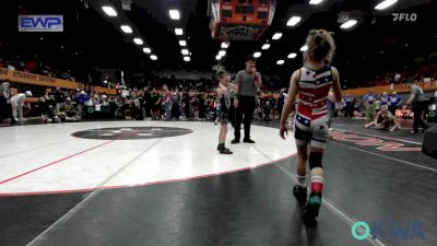 54 lbs Rr Rnd 3 - Laken Peterpaul, Chickasha Youth Wrestling vs Adaley Ballard, Comanche Takedown Club