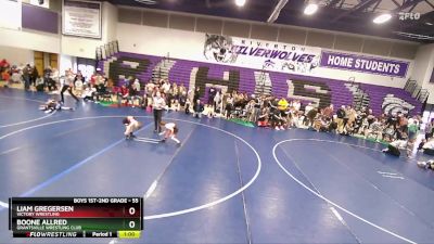 55 lbs Cons. Round 2 - Liam Gregersen, Victory Wrestling vs Boone Allred, Grantsville Wrestling Club
