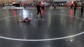 42 lbs Cons. Semi - Theadora Barrett, Blackman Wrestling Club vs Emerie Joseph, Johnson City Wrestling