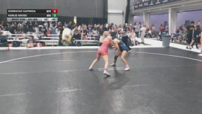 125 lbs Cons. Rd Of 16 - Karlie Kruse, Moen Wrestling Academy vs Korrayah Kapenga, Michigan Premier