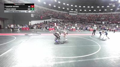 100 lbs Cons. Round 2 - Noah Jesko, Waupun Youth Wrestling vs Easton Jacobs, Demons WC (Burlington)