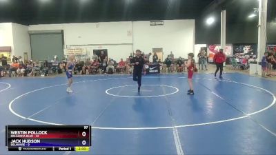 97 lbs Quarters & 1st Wb (16 Team) - Westin Pollock, Oklahoma Blue vs Jack Hudson, Delaware