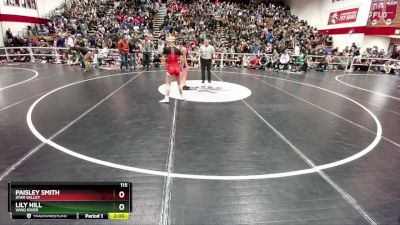 115 lbs Semifinal - Paisley Smith, Star Valley vs Lily Hill, Wind River