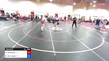 57 kg Cons 16 #2 - Ryan DeGeorge, New Jersey vs Myles Burroughs, New Jersey