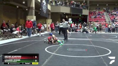 52 lbs Cons. Round 3 - Archie Schippers, Hoxie Kids Wrestling Club vs Leander Zimmer, Wichita Blue Knight