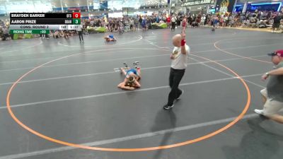 120 lbs Cons. Round 2 - Brayden Barker, Unattached vs Aaron Prize, Team Donahoe