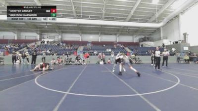 132 lbs 1st Place Match - Grayson Harwood vs Sawyer Lindley, Idaho
