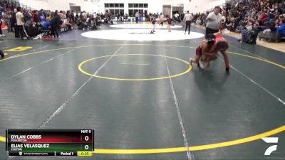 113 lbs Cons. Round 3 - Dylan Cobbs, Fullerton vs Elias Velasquez, Colton