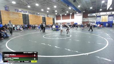 150 lbs Champ. Round 1 - Nathan Torres, Brawley Union vs Zhen McGill, El Toro