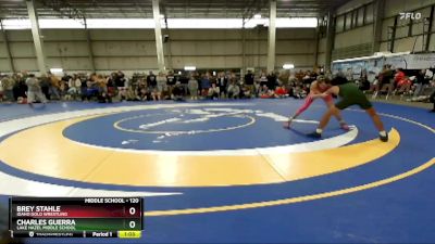 120 lbs Champ. Round 1 - Charles Guerra, Lake Hazel Middle School vs Brey Stahle, Idaho Gold Wrestling