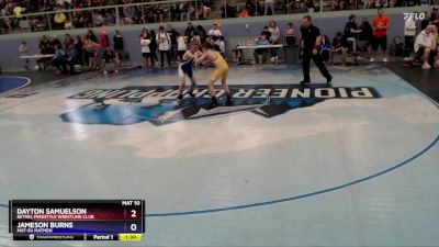 92 lbs Cons. Round 2 - Jameson Burns, Mat-Su Matmen vs Dayton Samuelson, Bethel Freestyle Wrestling Club