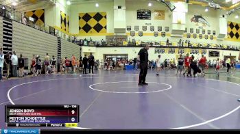 97 lbs Cons. Round 2 - William Heacox, Jennings County Wrestling Club vs Maddax Byrum, Warrior Regional Training Center