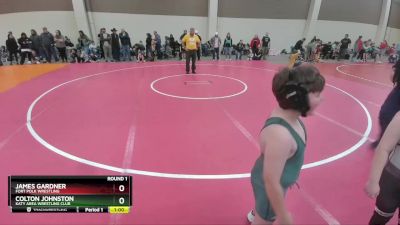 93 lbs Round 1 - James Gardner, Fort Polk Wrestling vs Colton Johnston, Katy Area Wrestling Club