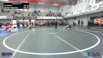 140 lbs 5th Place - Jax Reeves, Checotah Matcats vs Bentley Tumelson, Fort Gibson Youth Wrestling