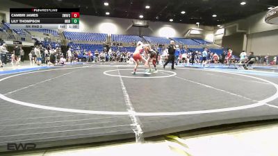 80-88 lbs Rr Rnd 2 - Cambri James, Spartan Wrestling Fort Smith vs Lily Thompson, Mighty Bluebirds