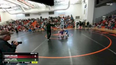 98 lbs Cons. Round 1 - James Laffin, Lovell Middle School vs Aiden Mellor, Laurel Middle School