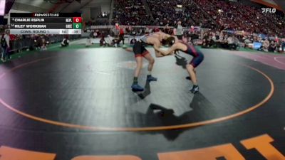 3A 138 lbs Cons. Round 1 - Riley Workman, Greenleaf vs Charlie Esplin, New Plymouth