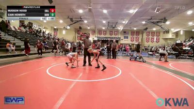 67 lbs Final - Hudson Hood, Collinsville Cardinal Youth Wrestling vs Cain Howeth, Barnsdall Youth Wrestling