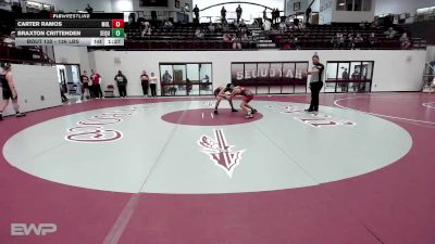 126 lbs Quarterfinal - Carter Ramos, Muldrow vs Braxton Crittenden, Sequoyah Tahlequah JH