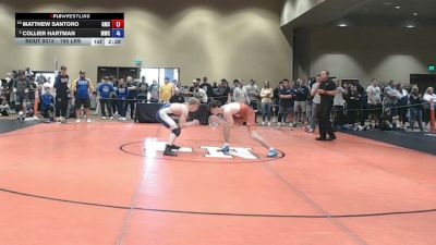 150 lbs Quarters - Matthew Santoro, Grit Mat Club vs Collier Hartman, Mac Wrestling Club