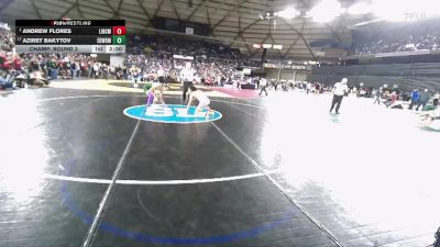 Boys 3A 120 lbs Champ. Round 3 - Andrew Flores, Lincoln (Tacoma) vs Aziret Bakytov, Edmonds-Woodway