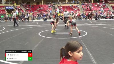 70 lbs Cons. Round 3 - Teagan Beaver, Hoisington Jr. Cardinal Wrestl vs Hadley Jones, Wamego Wrestling Club