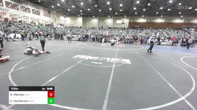 123 lbs Consolation - Noel Mendez, Ram WC vs Kyler Henderson, Small Town Grims