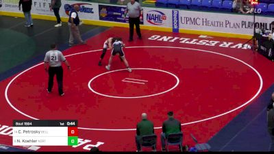 147 lbs Consi Of 8 #1 - Chase Petrosky, Belle Vernon vs Nolan Koehler, Northwestern Lehigh