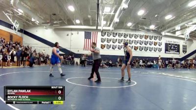 285 lbs Cons. Round 5 - Rocky Floch, Reynolds High School vs Dylan Pawlak, Revere