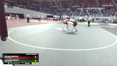 6A-195 lbs Champ. Round 2 - Cougar Bailey, West Salem vs Dylan Gentile, Clackamas