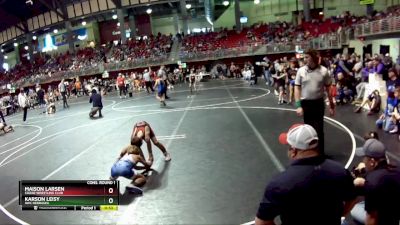 75 lbs Cons. Round 1 - Maison Larsen, Cozad Wrestling Club vs Karson Leisy, AWC Nebraska