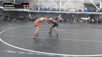 133 lbs Consi Of 32 #2 - Colin Martin, American University - UnAttached vs Ejiro Montoya, F&m