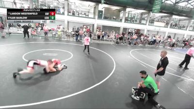 159-167 lbs Cons. Round 2 - Landon Westenfeld, Griffith vs Tyler Barlow, Iguanas Wrestling Club